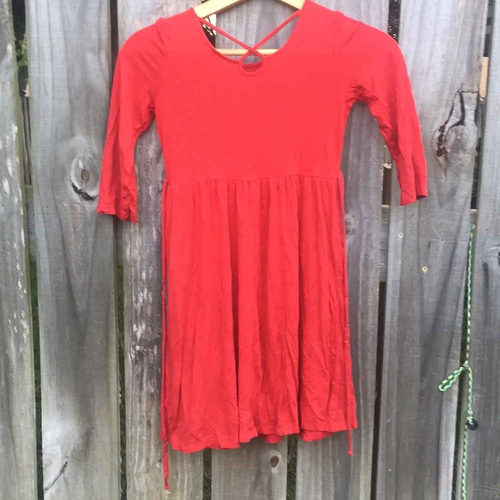 Justice Pugicorn Dog Red Dress Size 10